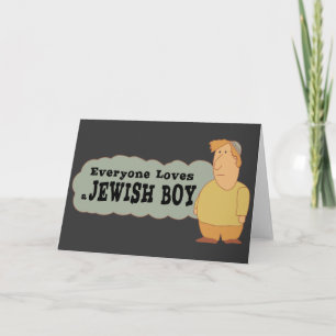 Cartão Everyone loves a Jewish boy greeting card