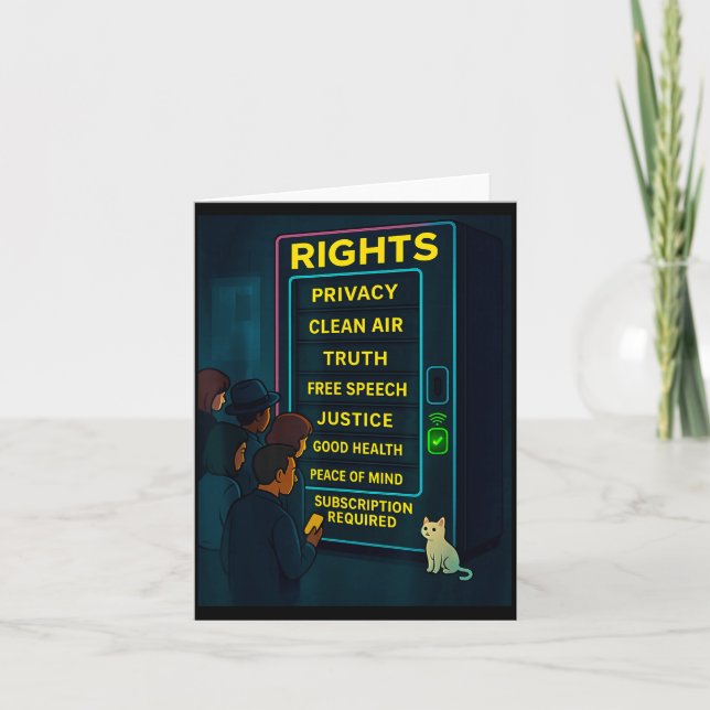 Cartão Everything For A Price Funny Satire Gift  (Frente)