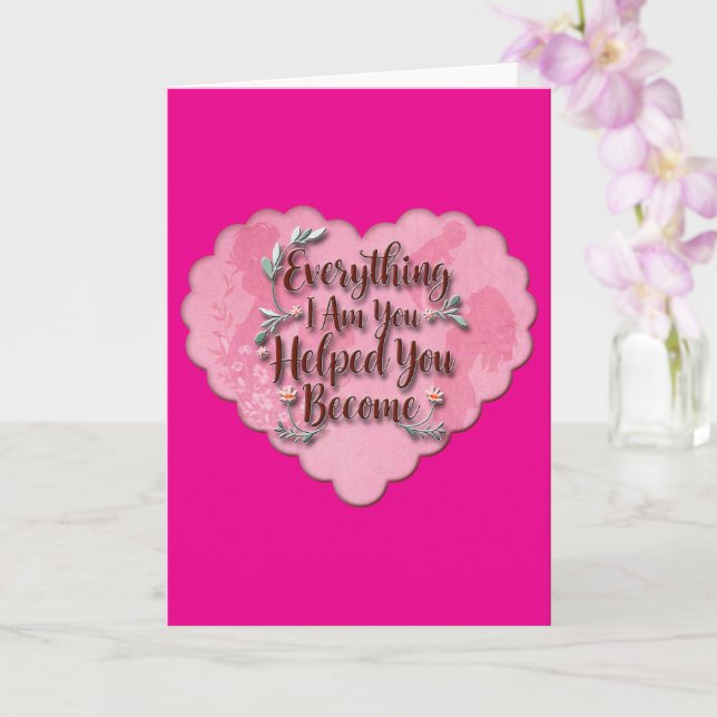 Cartão Everything I Am – Soft Floral Typography Art (Orquídea)