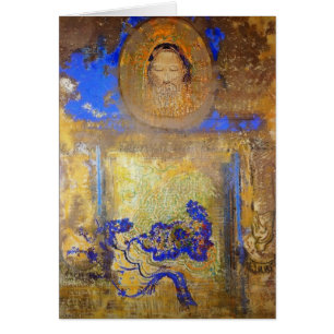 Cartão Evocação por Odilon Redon