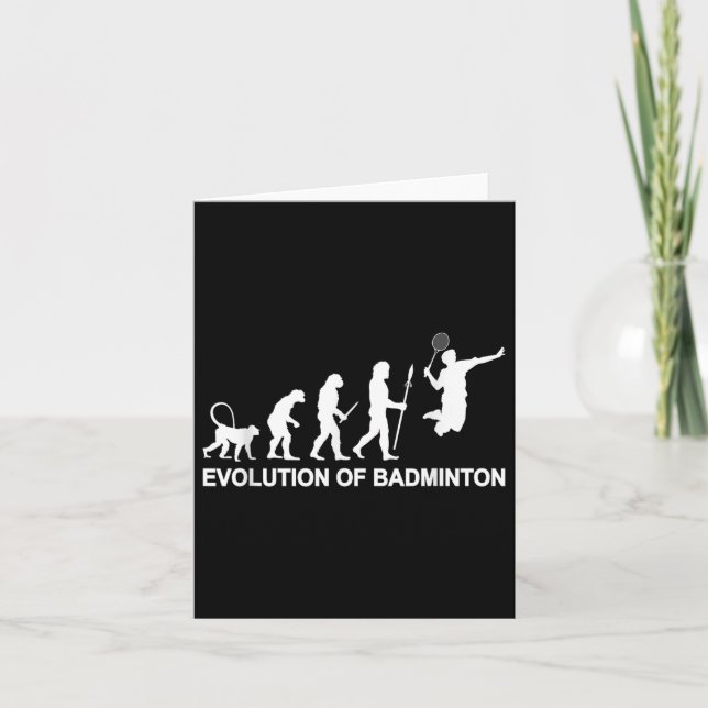 Cartão Evolução De Badminton (Frente)