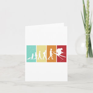 Cartão Evolução de Esqui - Montanhas de Pistas de Esqui -