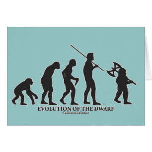 Cartão Evolução do anão