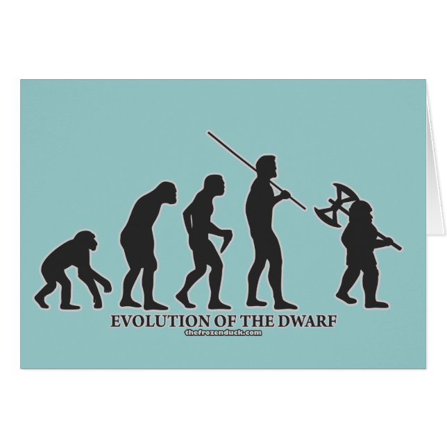 Cartão Evolução do anão (Frente Horizontal)