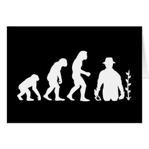 Cartão Evolução do jardineiro