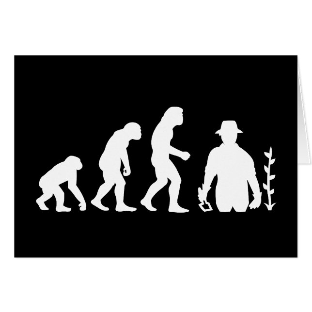 Cartão Evolução do jardineiro (Frente Horizontal)