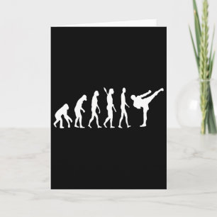 Cartão Evolução do Kickboxing Karate Arti Taekwondo Judo