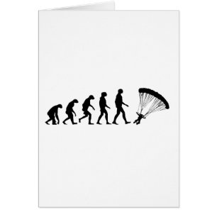 Cartão Evolução do salto de pára-quedas
