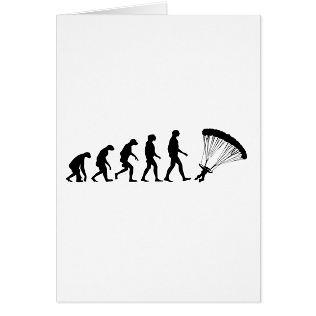 Cartão Evolução do salto de pára-quedas (Frente)