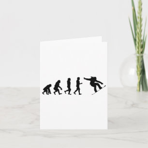 Cartão Evolução do Snowboard - Capa de Patinação Snowboar