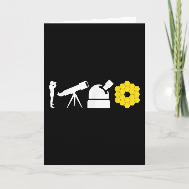 Cartão Evolução Dos Telescópios Astronômicos James Webb S (Frente)