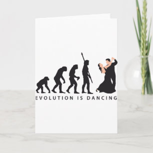Cartão evolution dancing couple