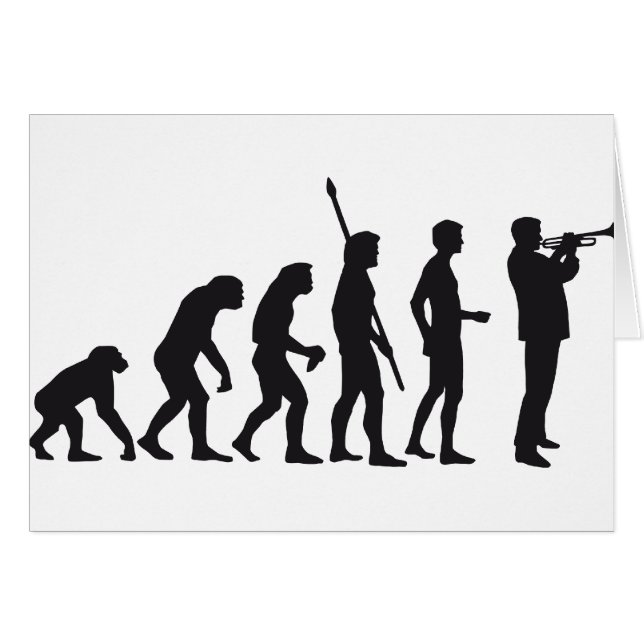 Cartão evolution trumpet player (Frente Horizontal)