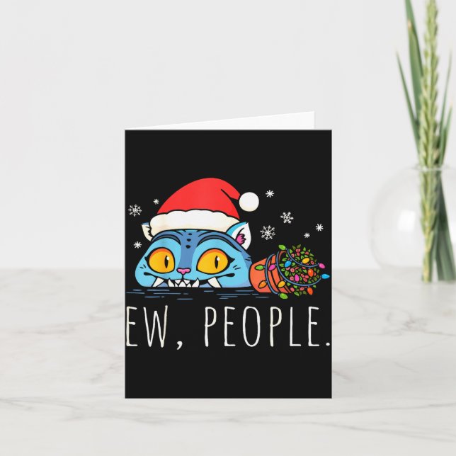 Cartão Ew People Christmas Funny Tiger Sarcastic Humor In (Frente)