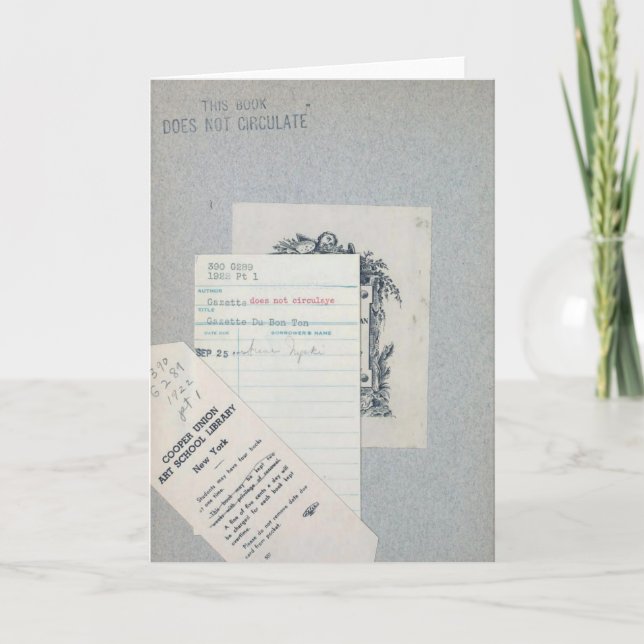 Cartão Ex-Cartão de Biblioteca para Amantes de Livros (Frente)