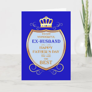 Cartão Ex-Husband Father's Day with Shield