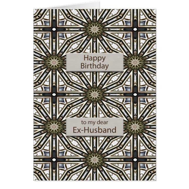 Cartão Ex-marido Abstrato Mandala Design (Frente)