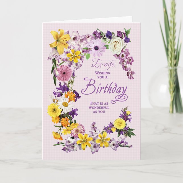 Cartão Ex Wife Birthday Frame Card (Frente)