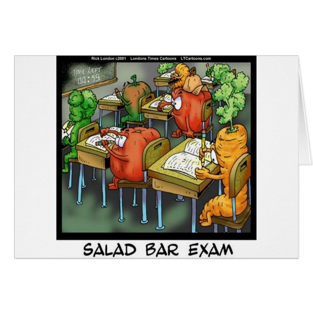 Cartão Exame da Barra de Salada Engraçado (Frente Horizontal)