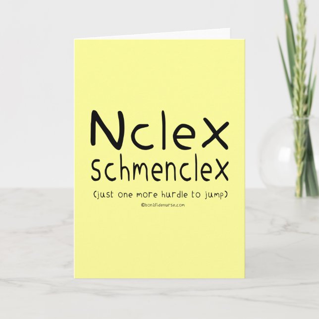 Cartão Exame de Enfermagem do NCLEX Schmenclex (Frente)