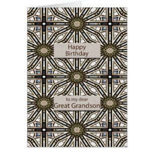 Cartão Excelente Avô Aniversário Abstrato Mandala Design