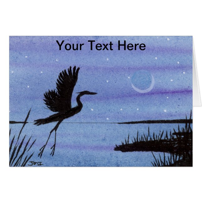 Cartão Excelente Blue Heron (Frente Horizontal)