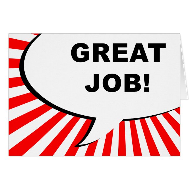 Cartão excelente! Bolha de BD! (Frente horizontal)