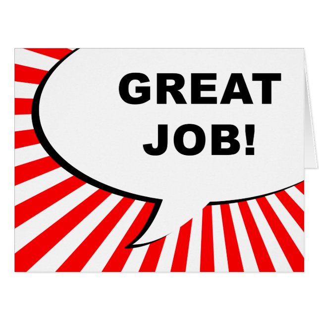 Cartão excelente! Bolha de BD! (Frente horizontal)