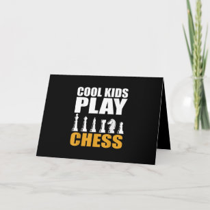 Cartão Excelente Chess Kids Chess Piece Girls Boys