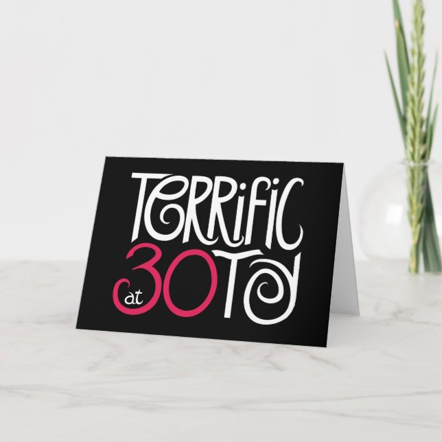 Cartão Excelente com placa preta 30 (Frente)