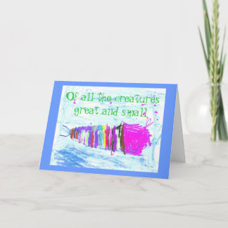Cartão Excelente das criaturas e pequeno