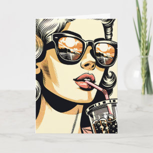 Cartão Excelente de pop Art em quadrinhos Bonito Livro de