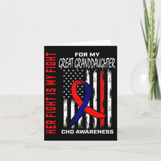 Cartão Excelente de Sensibilização para o Coração de Chd (Frente)