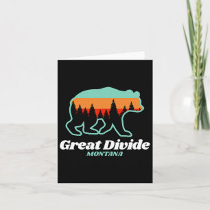 Cartão Excelente Divide Montana Esquiando Snowboard Bear