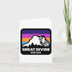 Cartão Excelente Divide Montana Esquiando Snowboard Famil