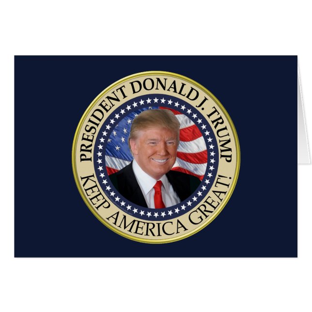 Cartão Excelente do Presidente Donald Trump 2020 Keep Ame (Frente horizontal)