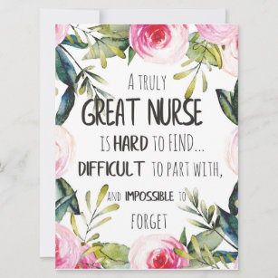 Cartão Excelente Enfermeira Apreciação Obrigado Deixando 