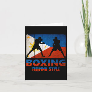 Cartão Excelente Filipino Estilo de Vintage Boxing