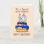 Cartão Excelente Grandson 10º Aniversário, 10 Bolo Azul D<br><div class="desc">Os bolos são um arranjo em qualquer celebração de aniversário. Este cartão,  que tem um bolo azul na frente,  fará definitivamente o dia do seu neto excelente enquanto celebra o seu décimo aniversário. Envie-lhe este cartão agora.</div>