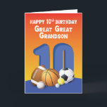 Cartão Excelente Grandson 10º Aniversário de Esportes<br><div class="desc">Se você conheceu seu neto excelente excelente de ser um ávido fã de esportes então você não deveria procurar mais pela única carta que é perfeita para dar a ele pelo seu décimo aniversário. Este é o cartão que você está procurando. Pegue isso agora!</div>