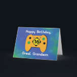 Cartão Excelente Grandson, 16 anos, Aniversário, Controle<br><div class="desc">Ainda está procurando aquela placa que seu neto excelente de videogame vai adorar? É o seu dia de sorte,  este cartão pode ser o que você está procurando. Se você acha que isso é perfeito para ele então peça sua cópia agora!</div>