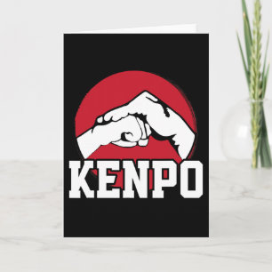 Cartão Excelente Kenpo Karate Fist Design Marcial Ar Japo