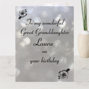 Cartão Excelente personalizado - aniversário da neta