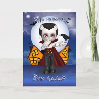 Cartão excelente vampiro divertido do vampiro do hallowee