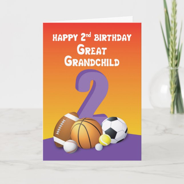 Cartão Excelente Vovô, Garota segundo aniversário Esporti (Frente)