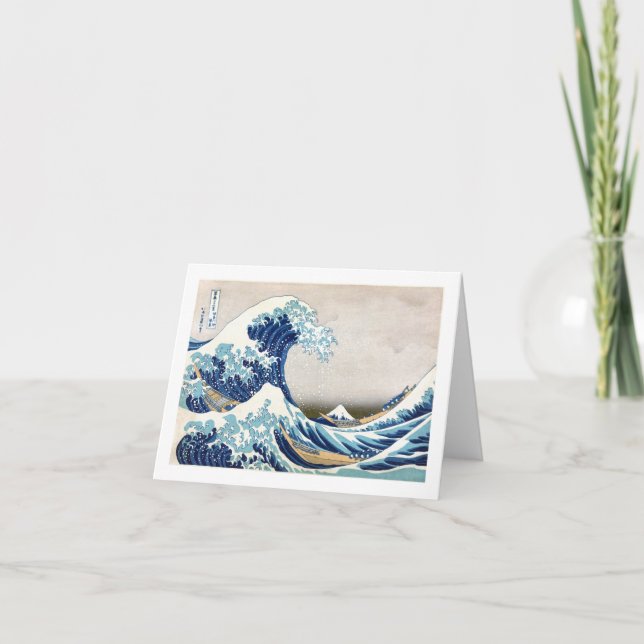 Cartão Excelente Wave Off Kanagawa Hokusai Japonês Belas  (Frente)