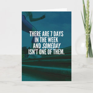 Cartão Executando Palavras Motivacionais do Exercício