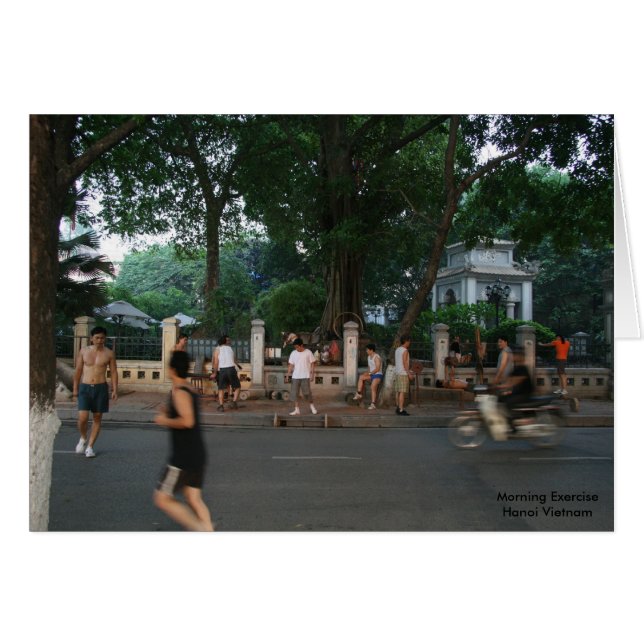 Cartão Exercício da manhã * Hanoi Vietnam (Frente Horizontal)