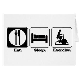 Cartão exercício do sono