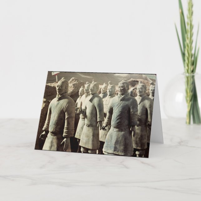 Cartão Exército do Terracotta, dinastia de Qin, 210 BC; (Frente)